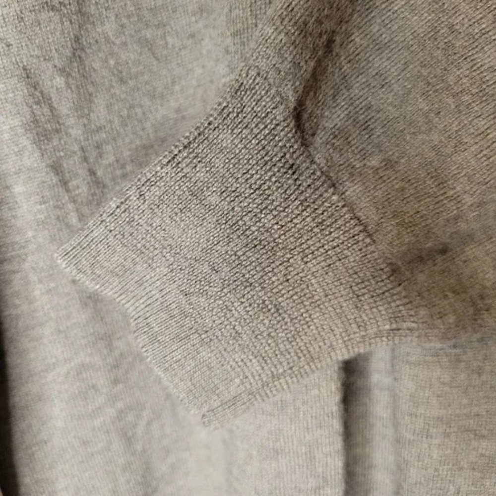 Olive Green 100% Italian Sheep Wool Sweater, Sz M - Picture 6 of 15